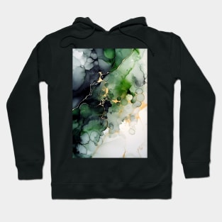 Mossy Magic - Abstract Alcohol Ink Art Hoodie